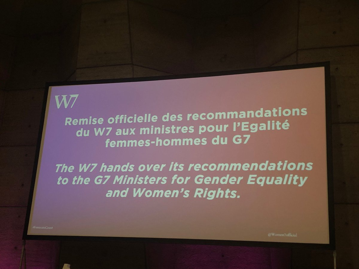 #Women7 le 9 et 10 mai, remis des recommandations au #g7biarritz
