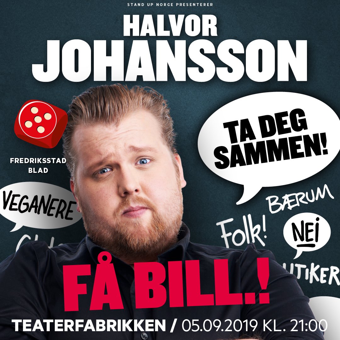 Halvor Johansson kommer til oss 5.september, men det er allerede FÅ BILLETTER. Skaff deg din i dag, på tikkio.com
