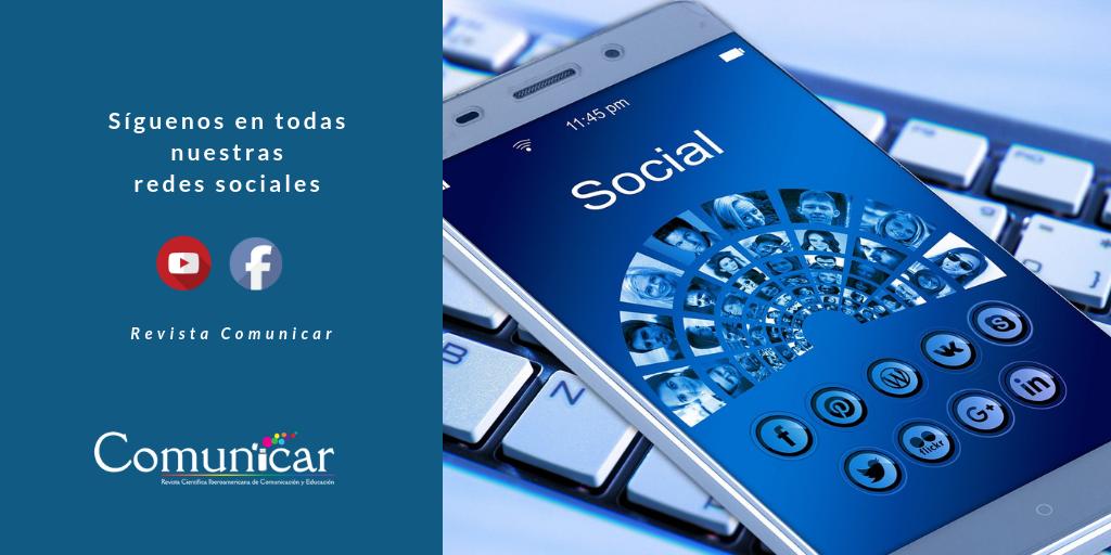 Si te interesa el contenido más actual de #revistacomunicar no dejes de seguirnos en todas nuestras #redessociales para no perder de vista lo último en investigación, consejos de publicación, nuestros call for papers y mucha información de interés.