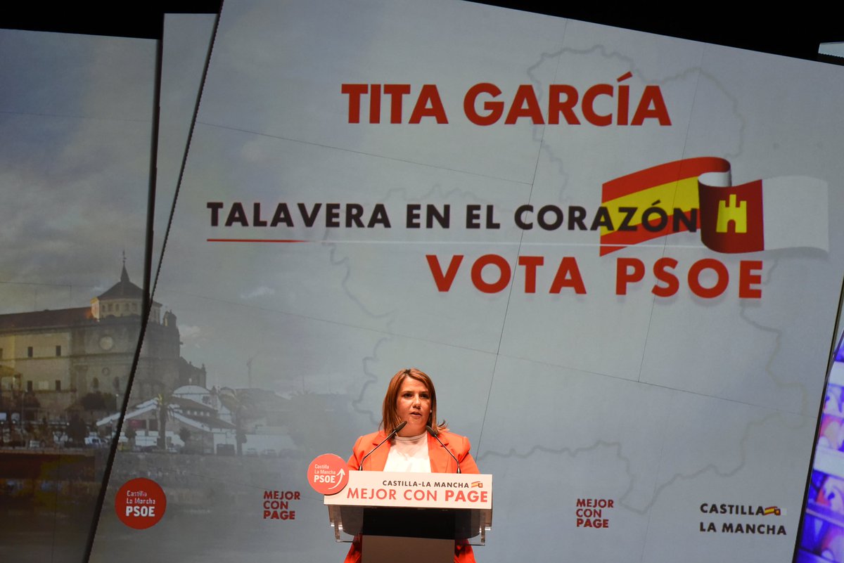 garciapage's tweet photo. Talavera de la Reina debe volver a sonreír y @TitaElez me tendrá siempre en su Alcaldía como un aliado desde la Presidencia de Castilla-La Mancha. Haremos la 'Estrategia 2-2-2'. Dos millones de m2 de suelo industrial, doblar el caudal del Tajo y duplicar inversiones en empleo. https://t.co/3V61UUqYmP