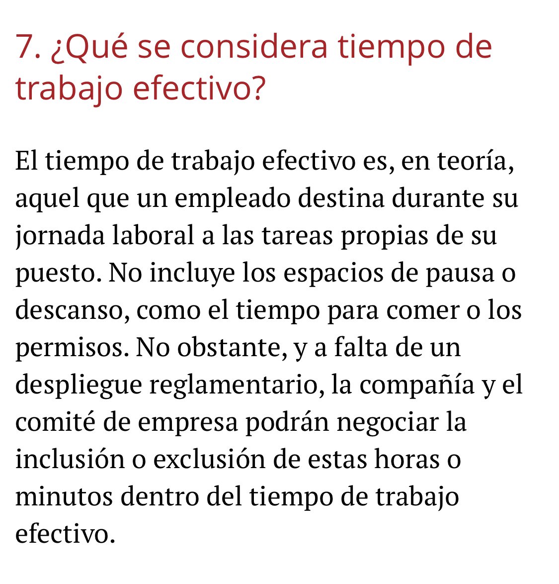 instrabajoyss's tweet photo. 7️⃣. ¿Qué se considera tiempo de trabajo efectivo? Aquí tenéis la respuesta 👇🏻 https://t.co/NLjDzXtuiU #itss #registrojornada https://t.co/SCdYAtJYF9