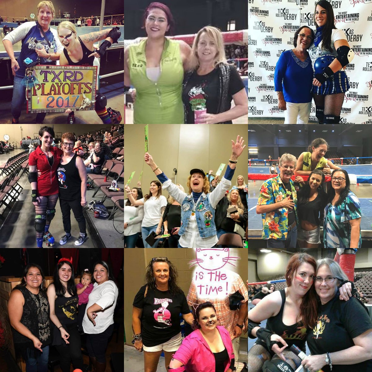 In honor of all of the Texas Roller Derby moms past and present, Happy Mother's Day! 🖤💙💚💛❤️💗 #txrd #rollerderby #austintexas #derbymoms