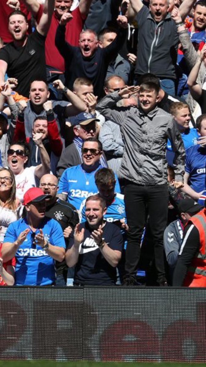 RangersFC's tweet photo. Bears, help us find the boy doing the @scottyarf salute so we can get a signed print out to him! https://t.co/0prvVoP5F4