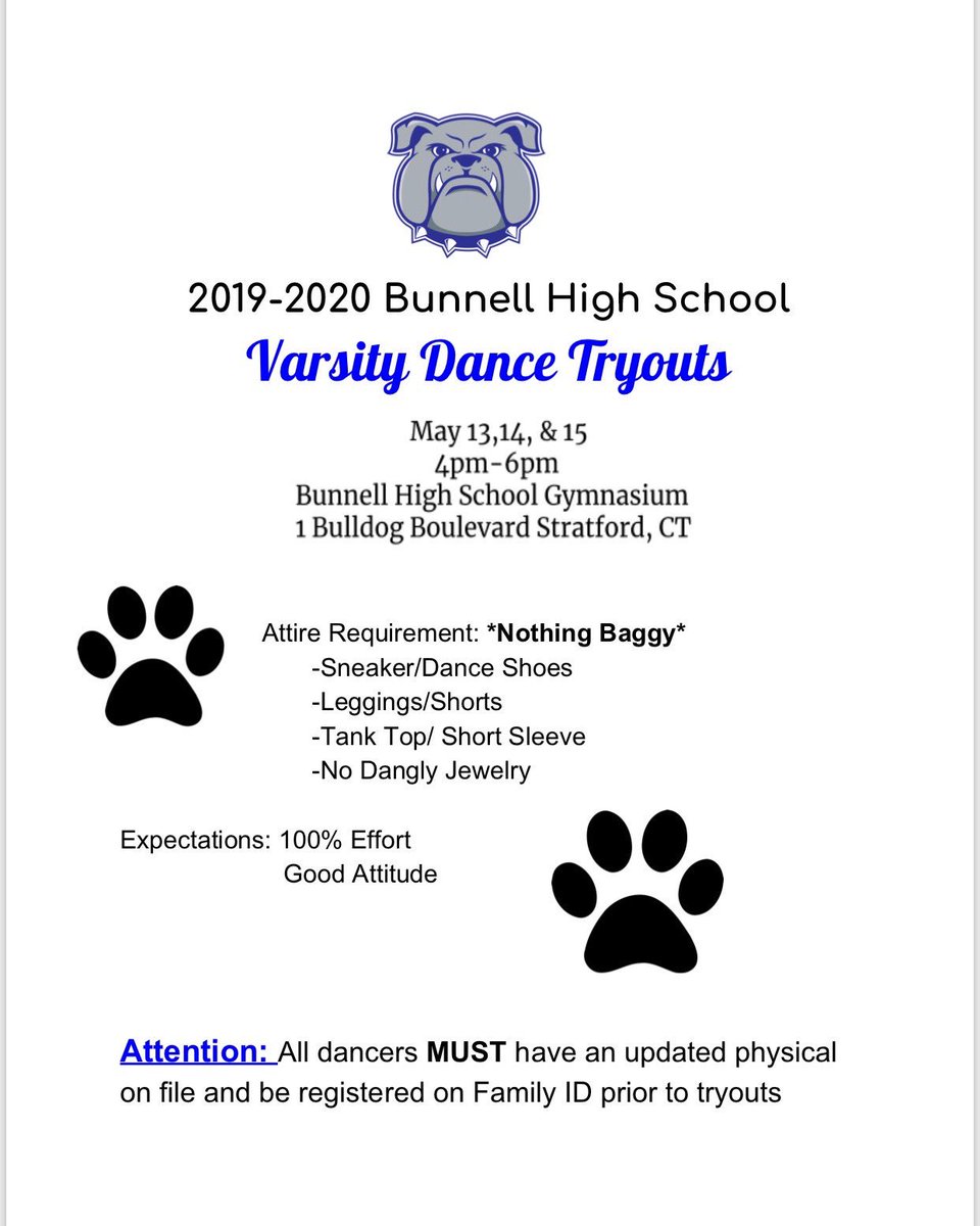bunnelldance's tweet photo. TRYOUTS ARE TOMORROW!!! 😁 Come to the Bunnell main gym from 4-6pm. Bring water, sneakers, workout clothes, and a good attitude!! Everyones welcome, and no prior dance experience required. Hope to see lots of new faces!! 💙💙 @Bunnell_HS https://t.co/24HYadDRXo