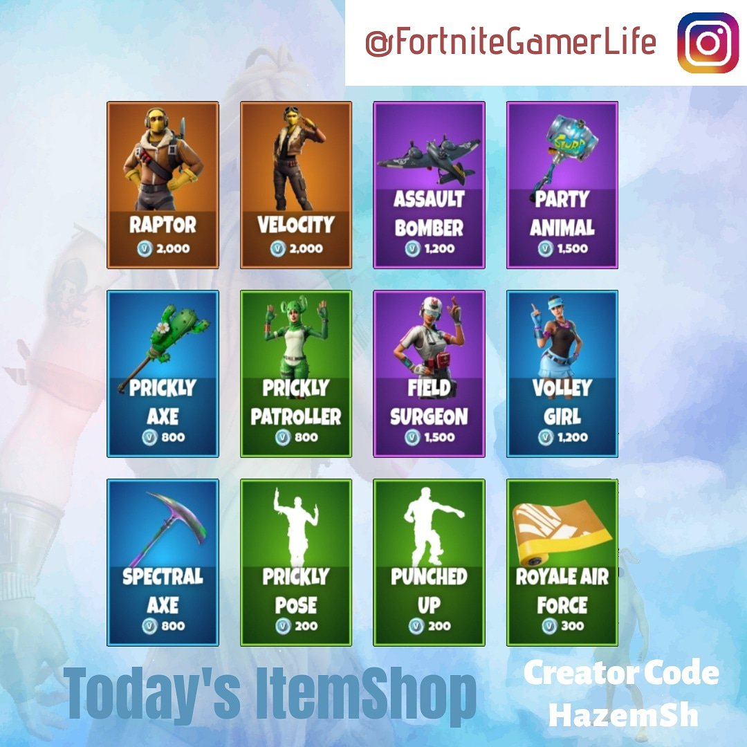 FortniteGamerL2's tweet photo. Today's item shop🔥

Use my support a creator code: HazemSh

#Fortnite #fortniteleaks #fortnitegame #fortniteitemshop #fortniteps4 #fortnitevbucks #fortnitebr #fortniteshop #fortnitecommunity #fortniteseason9 #fortnitebattlepass #fortnitebattleroyale #season9 #creator https://t.co/hykBv0lWBn