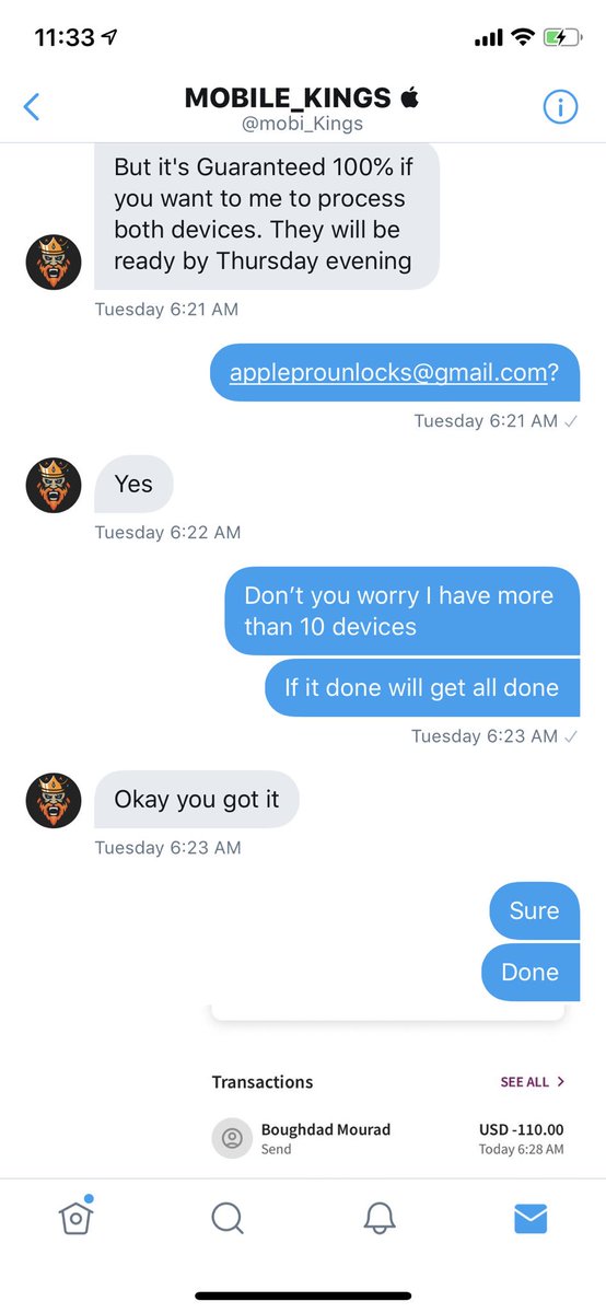 Another scammer alert 🚨 🚨 🚨!!! Be careful of @mobi_Kings he is not unlocking anything only scamming people of their money and after block you.