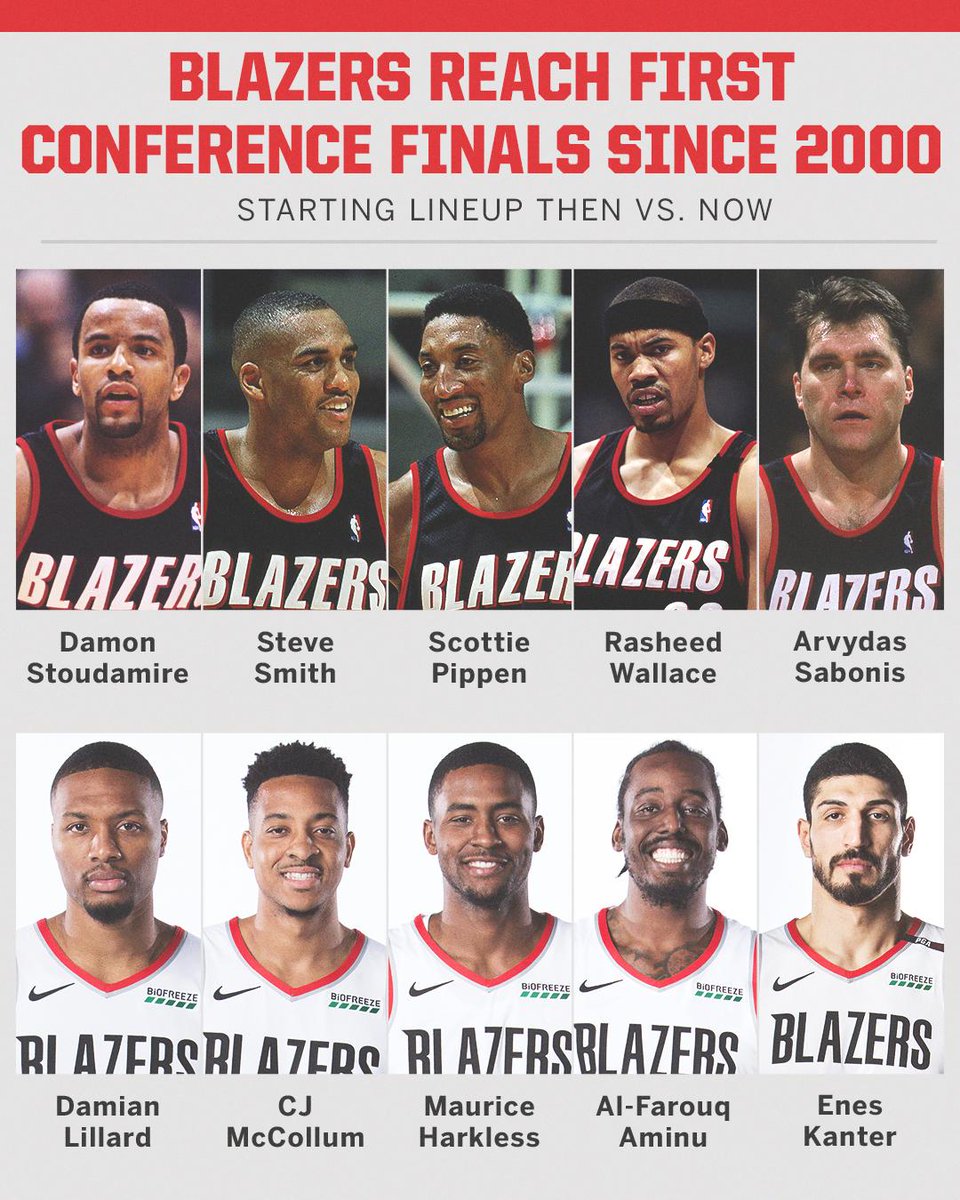 ESPNNBA's tweet photo. The Trail Blazers reach their first Conference Finals since 2000 ⏮ https://t.co/VOX7n4bCr8