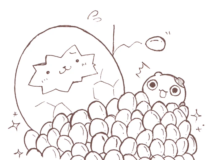 #今日のポムポムプリン2

このタマゴの数はなんでちゅかー!!!!
✨🥚🥚🥚🥚🐹💦🥚🥚🥚🥚✨ 