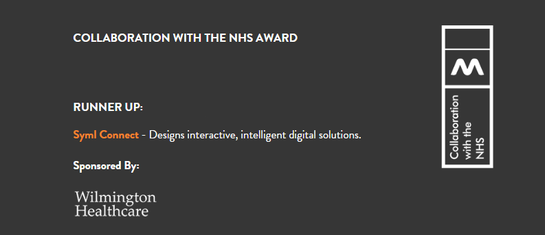 SymlConnect's tweet photo. We are pleased to announce that SymlConnect Ltd was announced as a runner up in the COLLABORATION WITH THE NHS AWARD category for our digital All Wales Maternity Record solution at MEDILINK UK HEALTHCARE BUSINESS AWARDS 2019 #collaboration #medilink https://t.co/RRfUIaY4EE