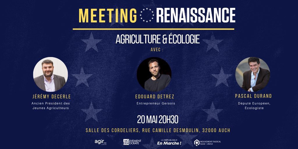 EdouardDetrez's tweet photo. Hier à Tarbes, avec @JDecerle @JeremHaddad et @gblaize31, Conference de presse - visite d’entreprise et réunion publique sur l’agriculture. Ce soir à Auch, je retrouve @JDecerle et @PDurandOfficiel pour parler #écologie et #agriculture mais aussi de mon engagement aux européennes https://t.co/uuhAKEzg24