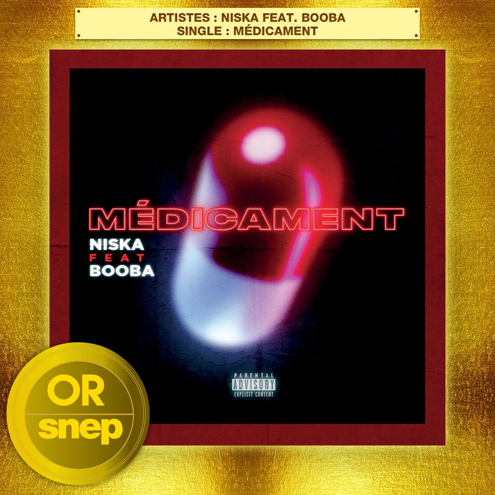 Le titre "Médicament" de Niska &amp; Booba est certifié Single Or ! 📀

15 000 000 équivalents streams 🎧

Bravo ! 👏

@niska_officiel 🔹 @booba 🔹 @capitolfr 🔹@umusicfrance