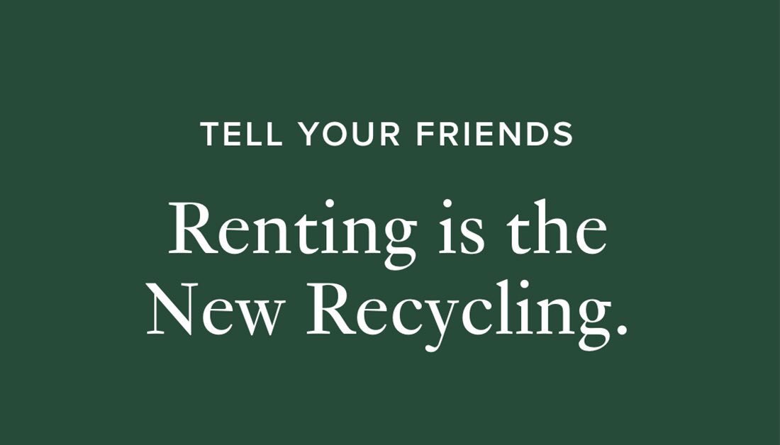 Why buy when you can rent? #recycling