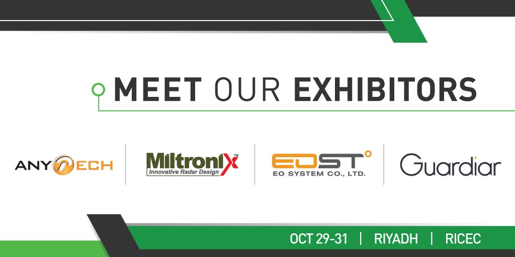 We are happy to welcome our first-time exhibitors Anytech, Miltronix, EO System and Guardiar at SNSR Expo 2019. 
🔎Learn more about the benefits of exhibiting: bit.ly/2HvGOYH 
#cybersecurity #nationalsecurity #SaudiArabia  #MOISaudiArabia