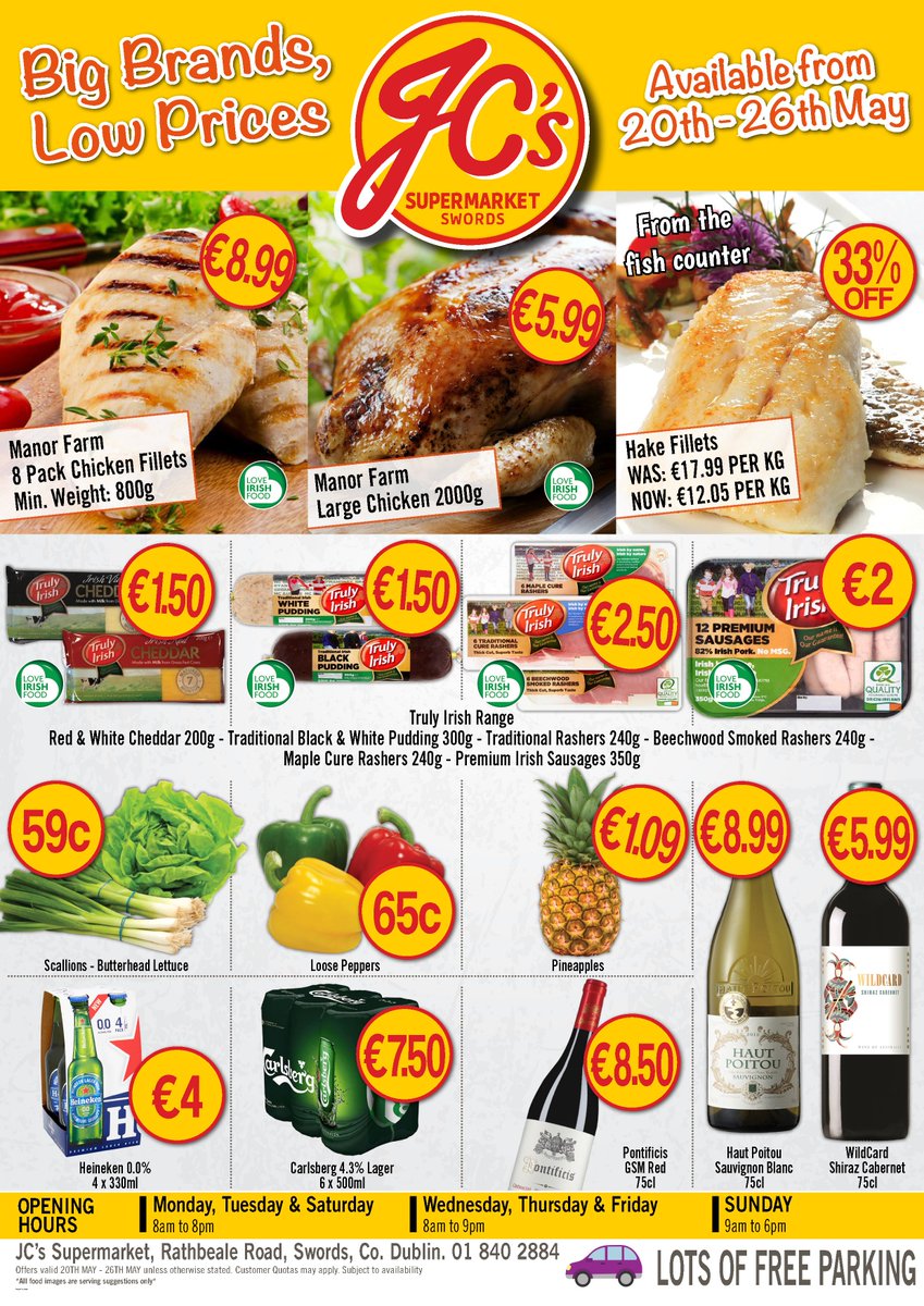 JCSavages's tweet photo. JC's Supermarket - Big Brands Low Prices - https://t.co/MDokc9xLS8 #dublindeals #BBLP #wallofvalue https://t.co/CXaLPzkbwX