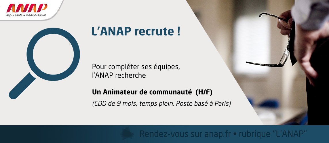 anap_sante's tweet photo. [offre d'emploi] Nous recrutons un Animateur de communauté pour participer à la gestion, la valorisation &amp; l’engagement de nos collectifs de professionnels. Vous avez 1 forte appétence pour le digital, êtes organisé et avez le goût des relations humaines ? https://t.co/ZWkyNI8cRd https://t.co/9lEvsbIFo8