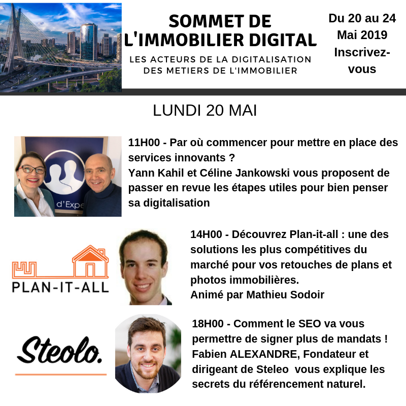 Pour participer rien de plus simple, copiez/collez ce lien dans votre navigateur !
bit.ly/2SrHofJ

#immobilier #digital #mandat #vente #visite #prospection #productivité #communication #formation #services #IA #data #plan #3D #referencement #SEO #steleo #planitall