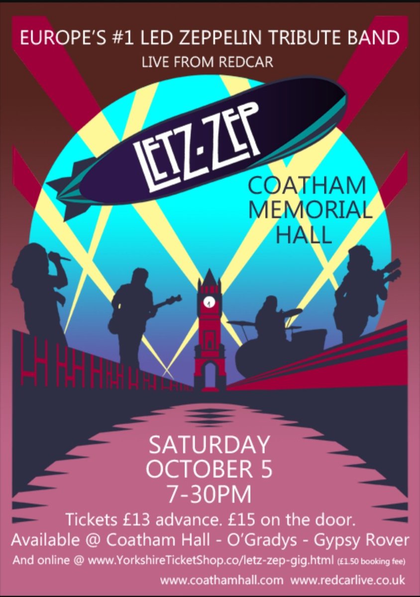 BavinKerry's tweet photo. They are back yay @LetzZep live at Coatham Memorial Hall. https://t.co/D9b2q9Anyf