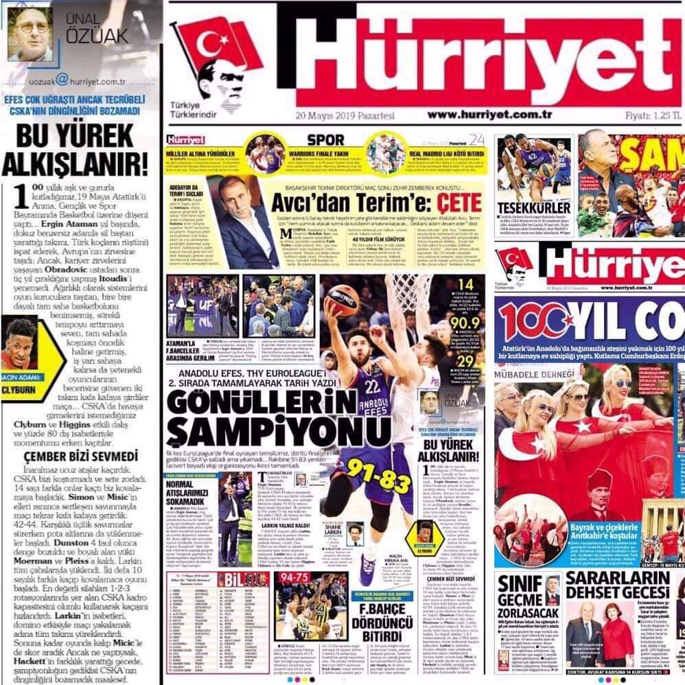 unal444's tweet photo. #ÜnalÖzüak #Hürriyet #Gazete #KöşeYazısı #Spor #20Mayıs2019 #Basketbol #THYEuroLeague #2019FinalFour #ThirdPlaceGame #FenerbahçeBekoIstanbul #ZeliloObradovic #RealMadrid #PabloLaso #FernandoBuesaArena https://t.co/rF1XL2NEdW