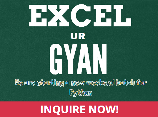 excel_ur_gyan's tweet image. We are starting a new batch for Python from this weekend  2.00 to 5.00
#Python_Training_Bommanahalli
Call us : +919642014336
Email : excelurgyan.in@gmail.com
Website: excelurgyan.in