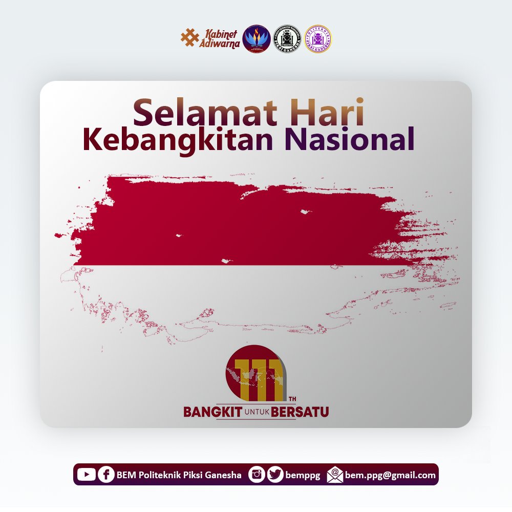 MEMPERINGATI HARI KEBANGKITAN NASIONAL

Mari kita bangkit untuk memacu produktivitas dan membangun sumber daya manusia berkualitas agar dapat meningkatkan daya saing ekonomi.

Selamat Hari Kebangkitan Nasional
20 Mei 2019

#KabinetAdiwarna
#BEMPoliteknikPiskiGanesha