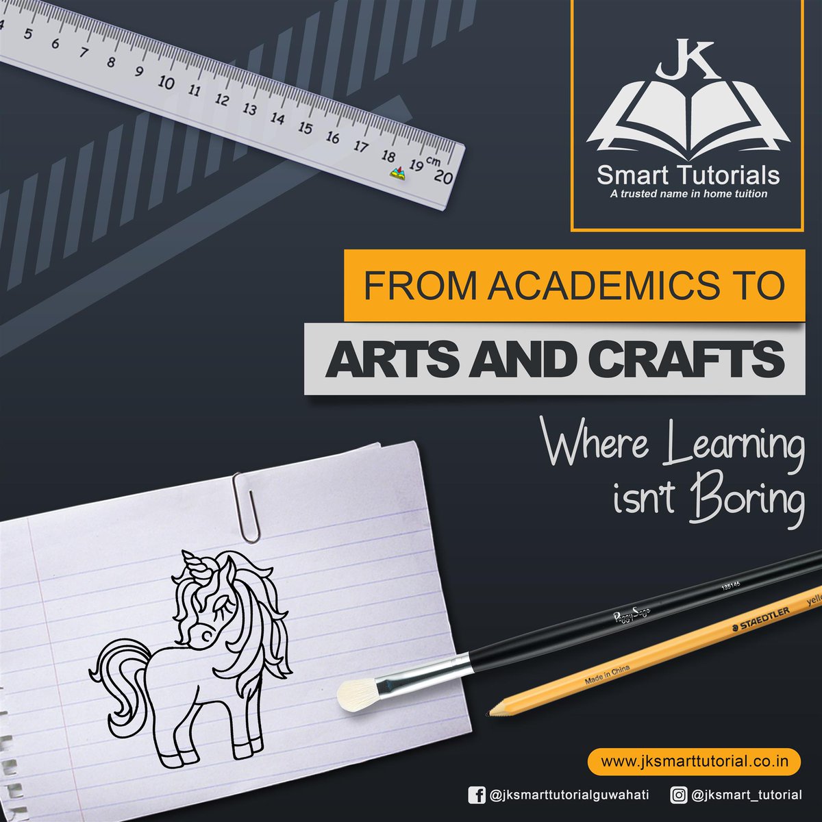 jk_tutorial's tweet photo. Why are Arts and Crafts important?

For Details, Contact 👉👉JK Smart Tutorial Now! https://t.co/MIw2DXqZdw