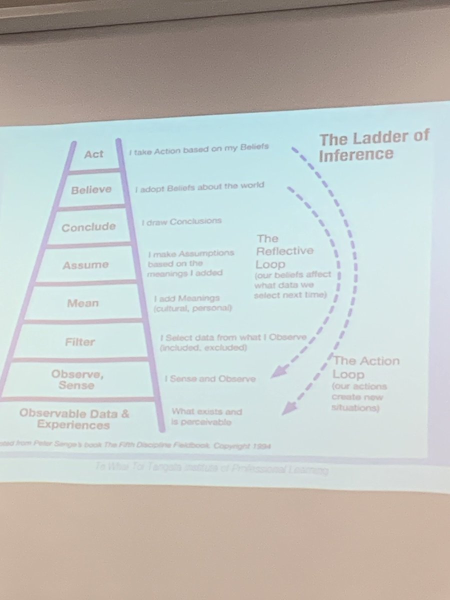What we observe is put through our own filter and we make meaning from there. #ladderofinference #wpstaupo #twilightleadership
