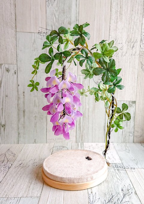プラバンで作ったとは思えない 思わず見とれてしまう 藤の花ランプ おたくま経済新聞