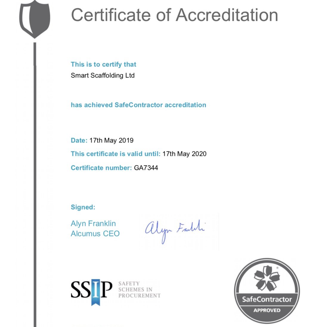 SmartScaffold's tweet image. We are pleased to announce our achievement of SafeContractor accreditation again 😀#healthandsafetycompliant #healthandsafetyaccreditation #scaffoldingessex #scaffoldingwitham #insafehands