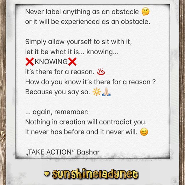 sunshineladyNET's tweet photo. 🔅
Never label anything as an obstacle 🤔
or it will be experienced as an obstacle. 
Simply allow yourself to sit with it,
let it be what it is... knowing...
❌KNOWING❌ 
it’s there for a reason. ♨️
How do you know it’s there for a reason ?
Because you s… https://t.co/t3mxZVJiV0 https://t.co/yXnHbLZk9X