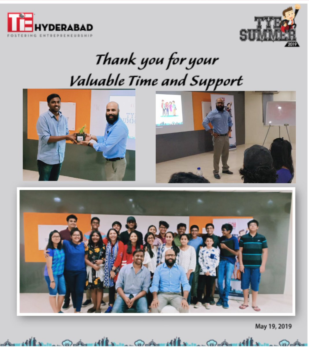TiEHyderabad's tweet photo. #TYESummer 2019
Session on #TeamBuilding &amp; #Communications

Thank you for your Valuable Time &amp; Support
@harishbhardwaj, Head of Training &amp; Delivery, #HUMconsulting

#Entrepreneurship #startup #tiementors #school #students #bplan #competition #summerschool 
@TieGlobal @Suresh_66 https://t.co/c80kTGGpDW