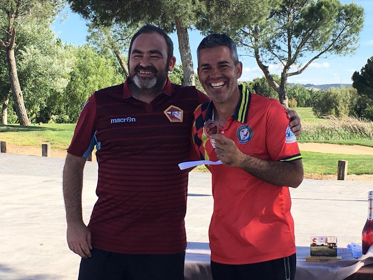 ⚽️⛳️🏆🇪🇸 Este fue el podio absoluto de la 3era etapa de la #liga #footgolf #clm 2019 disputada ayer en @PalomarejosGolf. Castilla La Mancha se prepara para acoger la 6ta etapa del Campeonato de España en estas magníficas instalaciones el próximo 27 de Julio.