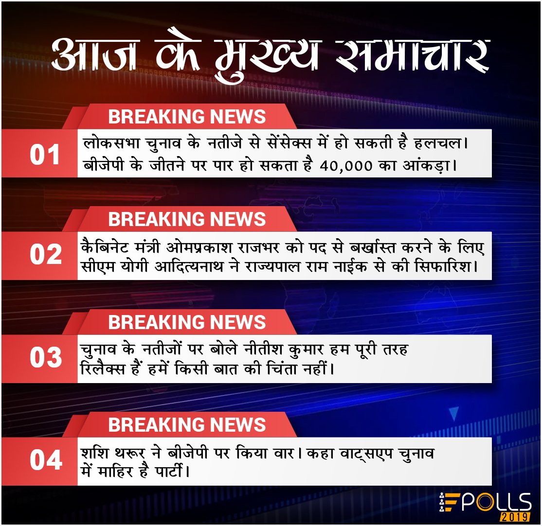 exitpolls2019's tweet image. सियासी गलियारों में छाई रही ये ख़बरें
#BJP #Election2019 #polls2019 #ExitPoll #PMO #Modi #Congress