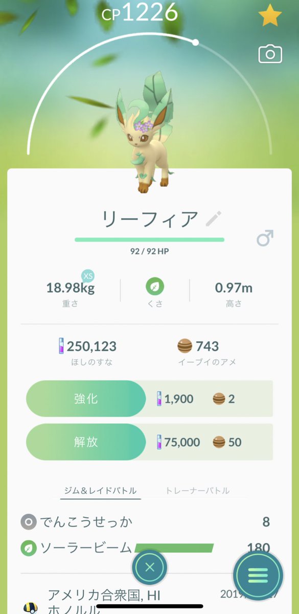 mireisansun's tweet photo. レイを付けたイーブイ進化させたらリーフィアにとっても似合う。 https://t.co/YTIv4EK7qy