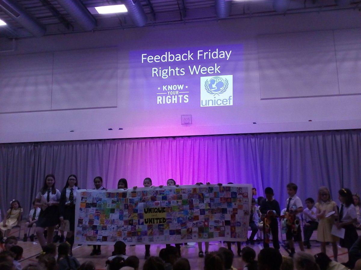 stclarespserc's tweet photo. Feedback Friday was fabulous. Everyone worked so hard to learn about, through and for rights.@UNICEF We are definitely a rights respecting school. #RightsWeek #SilverAware https://t.co/ZClOFI7nAh