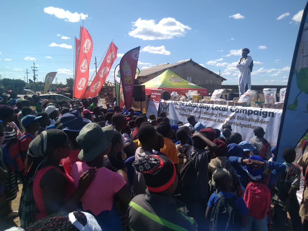 limited_united's tweet photo. Scenes from the Buy Zimbabwe, Make Local Buy Local roadshow at Cowdray Park, Bulawayo. Buying locally made brands creates and saves local jobs. #URL #makelocalbuylocal @Busisa74 @EmmaNxumalo @ByoArtsAwards https://t.co/0BA9sbidj2