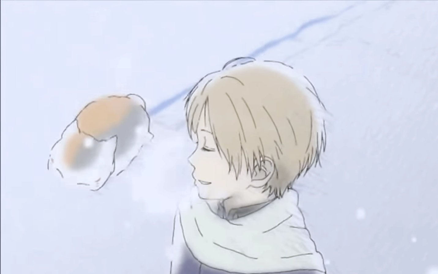 しんな 夏目友人帳２期edの雪の中を歩くニャンコ先生の顔に雪ぶわってなるとこ好き T Co Jkzgep4wvq Twitter
