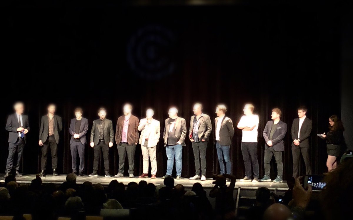 Cannes screening:  13 people on stage inc programmers, writer, director, producers, HODs, cast-  the only woman is the festival translator #5050x2020  @BirdsEyeViewFF #ReclaimTheFrame <a href="/WFTV_UK/">Women in Film & TV (UK)</a>  <a href="/Collectif5050/">Collectif 50/50</a>  <a href="/Festival_Cannes/">Festival de Cannes</a> <a href="/5050x2020/">50/50 by 2020</a> <a href="/melsil/">Mel Sil</a> #CannesFilmFestival