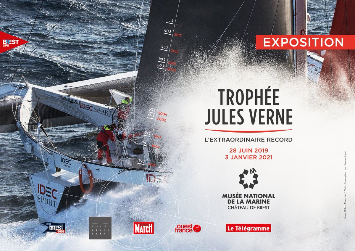 Prochaine expo du musée à #Brest sur le Trophée Jules Verne <a href="/TJV_officiel/">Trophée Jules Verne</a> ctuellement détenu par @FrancisJoyon  
Prêt à embarquer ?
#JulesVerneTrophy #brestportdesrecords