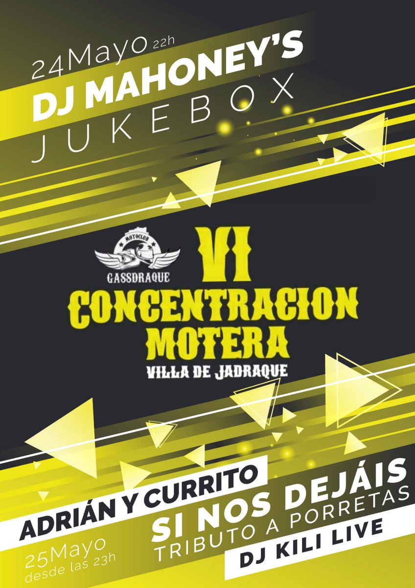 Próximo sábado motos y rock en Jadraque