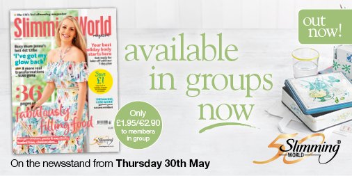 SlimmingWorld's tweet photo. The Mediterranean-inspired #recipes in the latest issue of #SlimmingWorldMag - in groups from today - are your passport to sunny eating plans and well-travelled tastebuds this summer! ☀️ https://t.co/cRETb95kC9