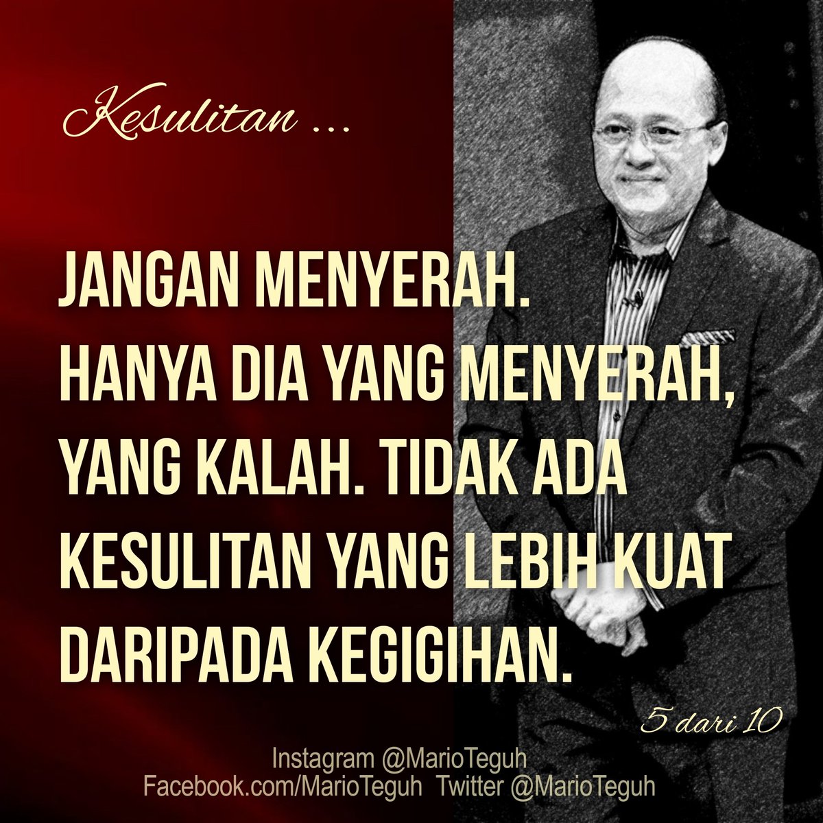 Mario Teguh Marioteguh Twitter Mario Teguh Marioteguh Twitter