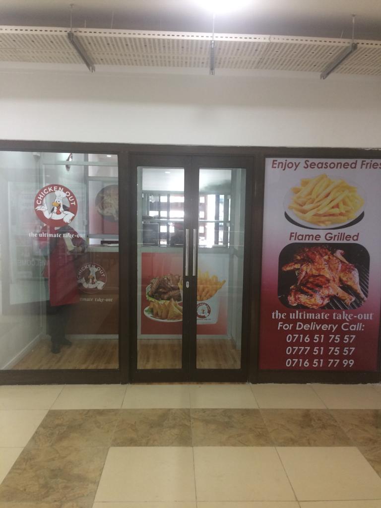 My dad just opened a grilled chicken take out spot at Freedom Heights (the big building behind 1824 on langata rd.) ChickenOut
The chips are perfectly seasoned and the grilled chicken is amazing!! Deliveries haven't started yet but you can call to make your order before arriving.