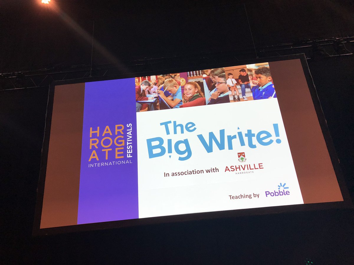 HeyPobble's tweet photo. We’re gearing up for the #BigWrite2019 @RoyalHallEvents! Looking forward to welcoming over 800 children to create some incredible stories ✍🏼 
Great to be joined by author @KateisDrawing #MakingWritingExciting https://t.co/Q14kUsJyQV