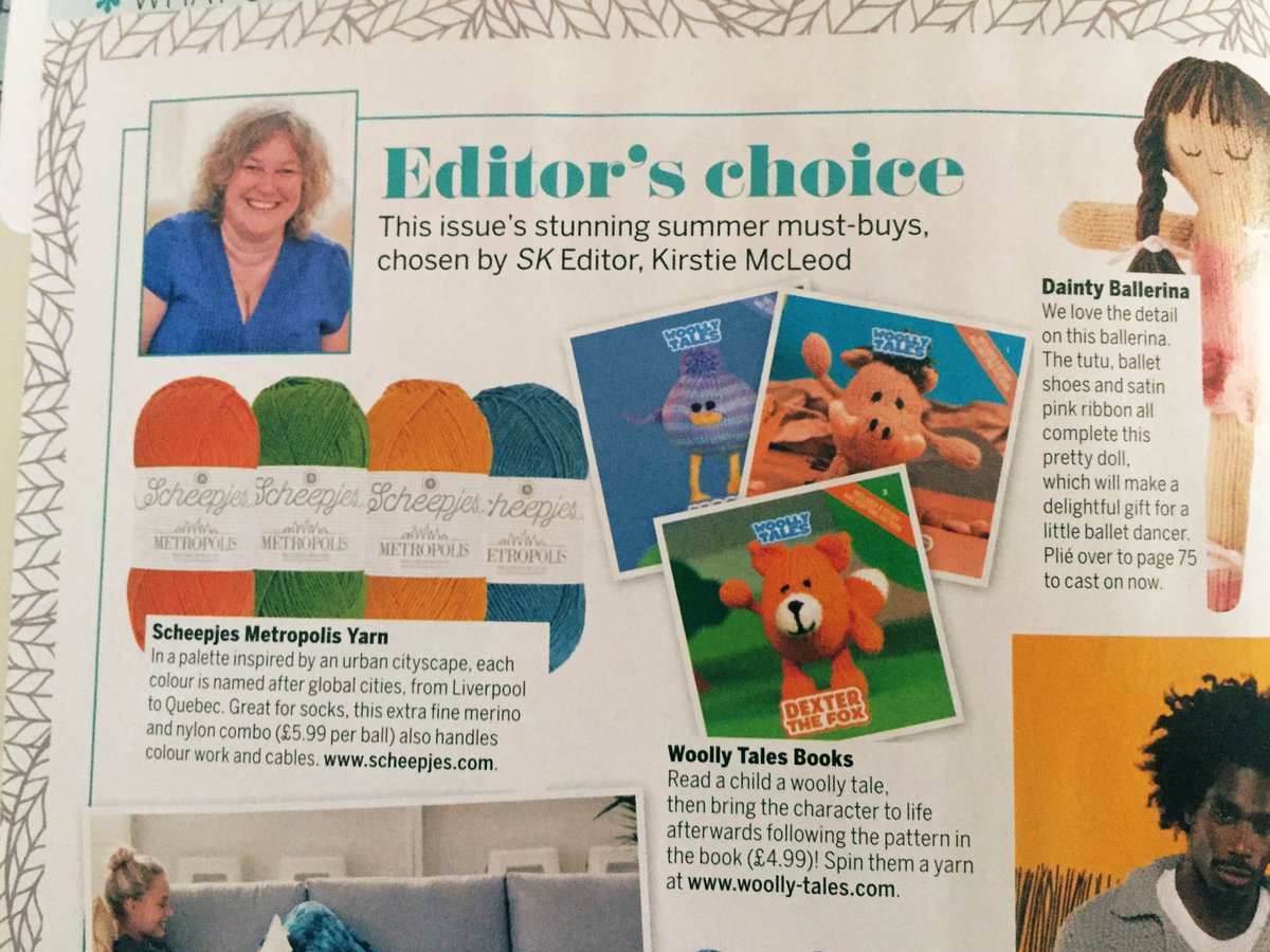 We’re absolutely delighted Woolly Tales is in the editor’s choice section of this month’s <a href="/SimplyKnitMag/">Simply Knitting</a> thank you so much for the mention. 

#knitting #woollytales #childrensbooks #knittingpatterns
