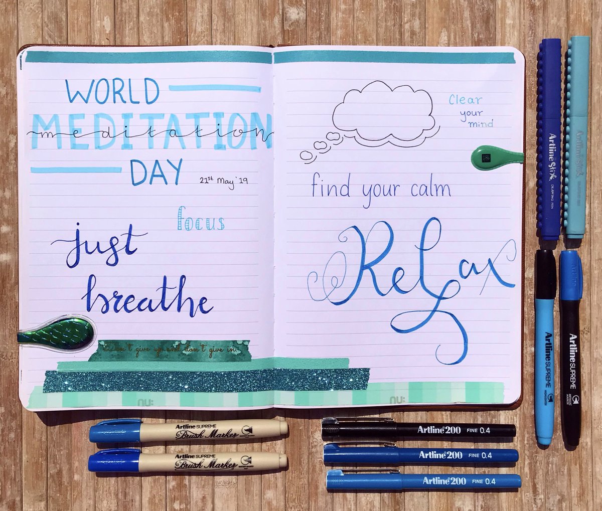 Calm. Breathe. Relax. It might be Monday but tomorrow is #WorldMeditationDay. Find the best ways to unwind in today's Artline blog with <a href="/Shes_Eclectic/">Amanda Carter</a> #Blog #MondayMotivation #Artline bit.ly/2QbqFd3