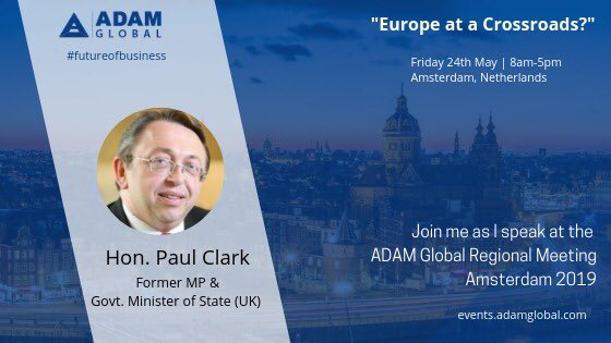 RTSProAcademy's tweet photo. Is Europe at a crossroads? What do you think?
I will be speaking at @ADAM__Global European conference - why not join other business and professional leaders in Amsterdam 24 May Registration on https://t.co/SqMauZIyQr https://t.co/TZSIs3ArNo