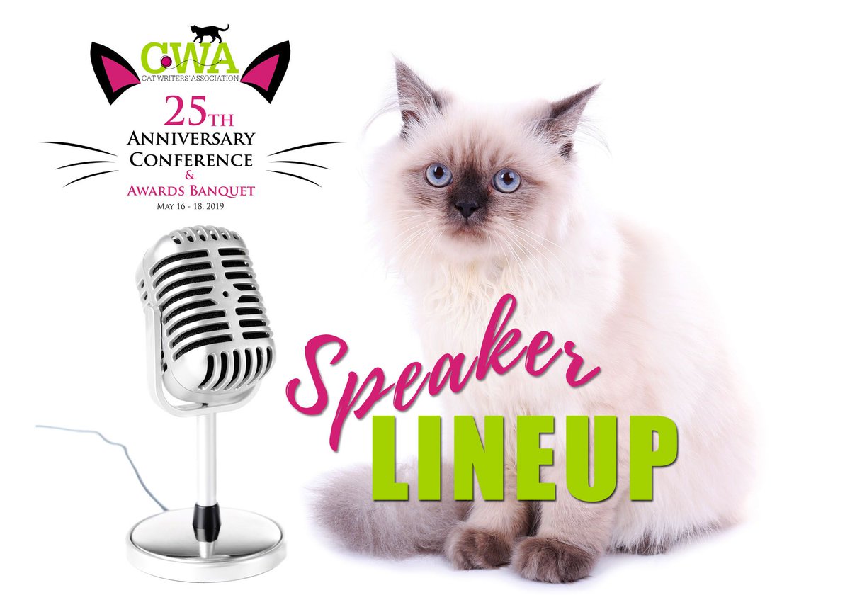 CatWriters's tweet photo. Dr. Debra Horwitz, DACVB is the #keynote speaker at the 
@catwriters conference St.Louis #MO How cat communicators across multi-platforms can educate themselves &amp; their professional careers on cat care and behavioral issues https://t.co/4hsWCKRYH1 #CWA25 https://t.co/EPA8k3t7it