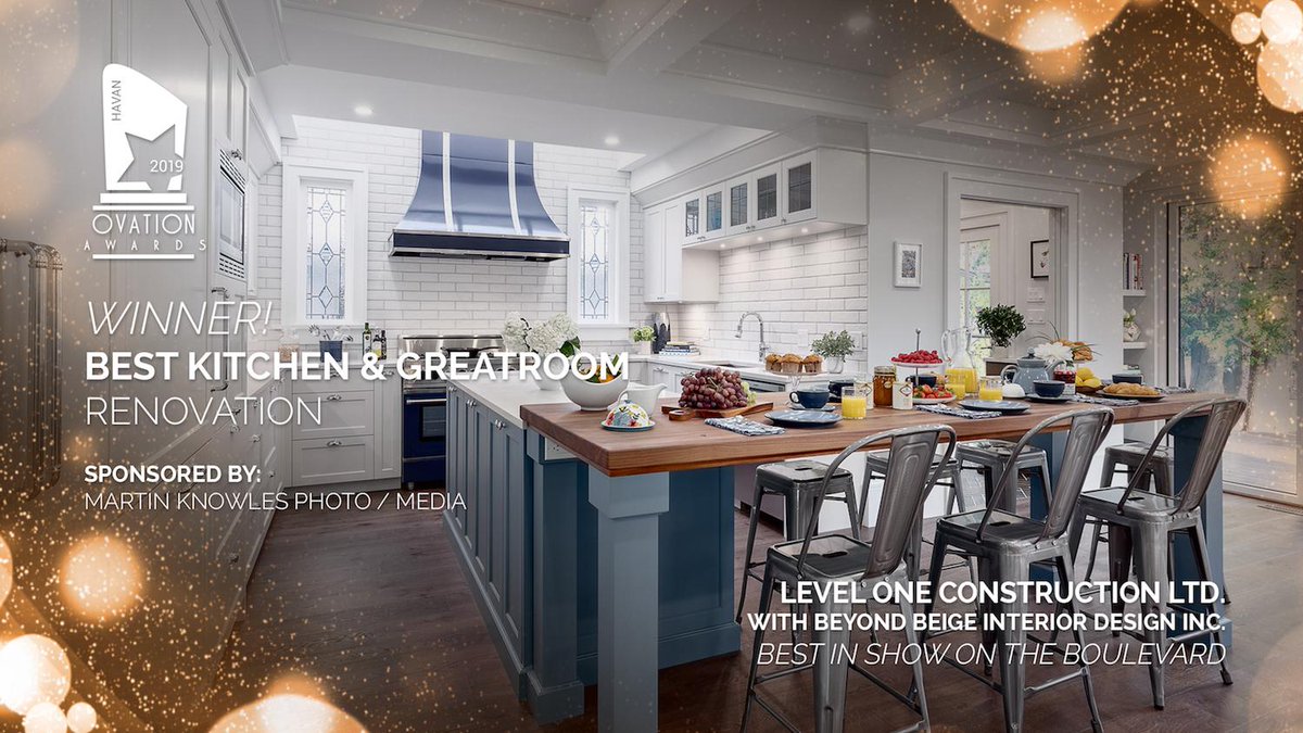 BEST KITCHEN AND GREATROOM RENOVATION goes to <a href="/LevelOneReno/">Level One</a> &amp; <a href="/Beyond_Beige/">Beyond Beige</a> sponsored by <a href="/mkphotomedia/">Martin Knowles</a>