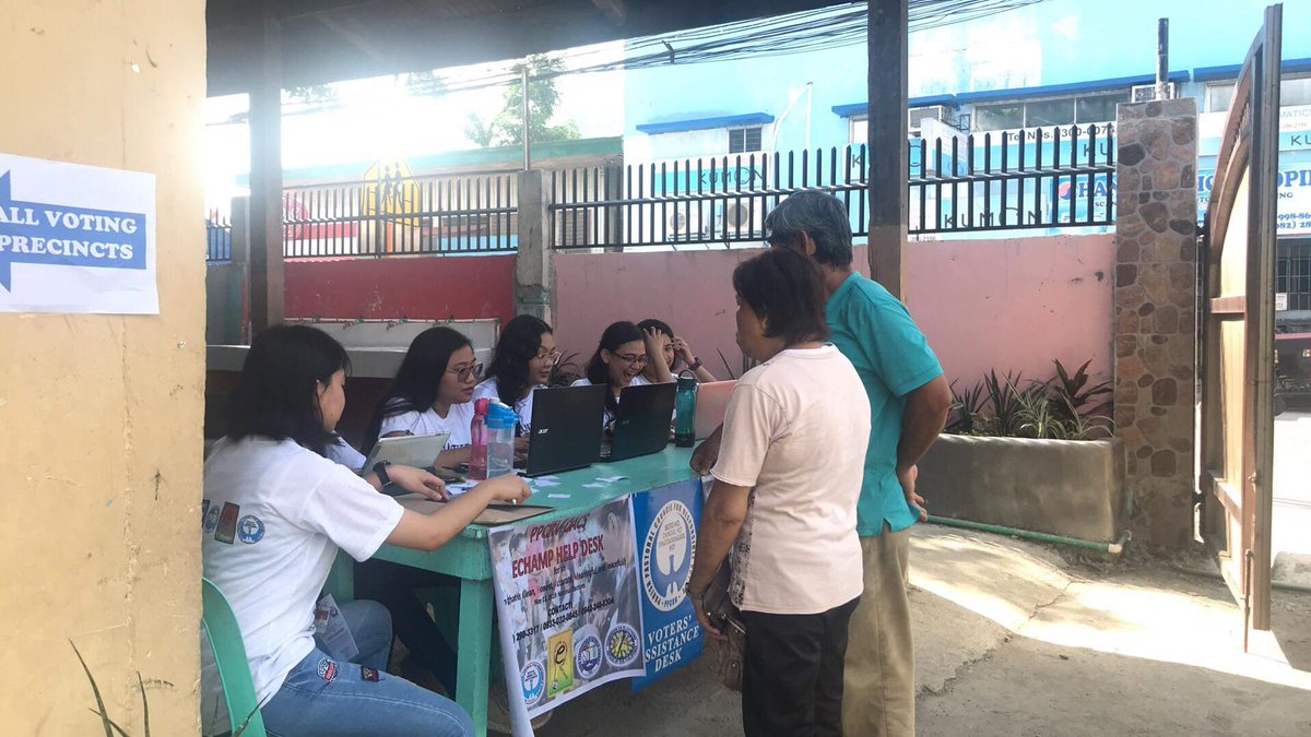 spcnsrc's tweet photo. San Pedro College- "Boses ni Pedro Volunteers" for 2019 Election assigned in different precincts. https://t.co/fwSe2O5Ab9