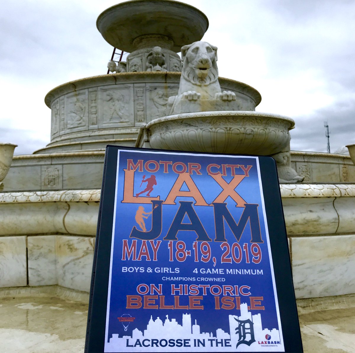 laxbash's tweet photo. Excited to partner with @DET_YouthLax and @ComePlayDetroit next weekend for #MotorCityLaxJam on #BelleIsle #LacrosseInTheD 🥍 https://t.co/h46lpuW7DS